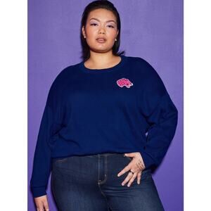 Lovesick for Torrid leopard sweater Sz 3x 100% Cotton, pink Leopard patch